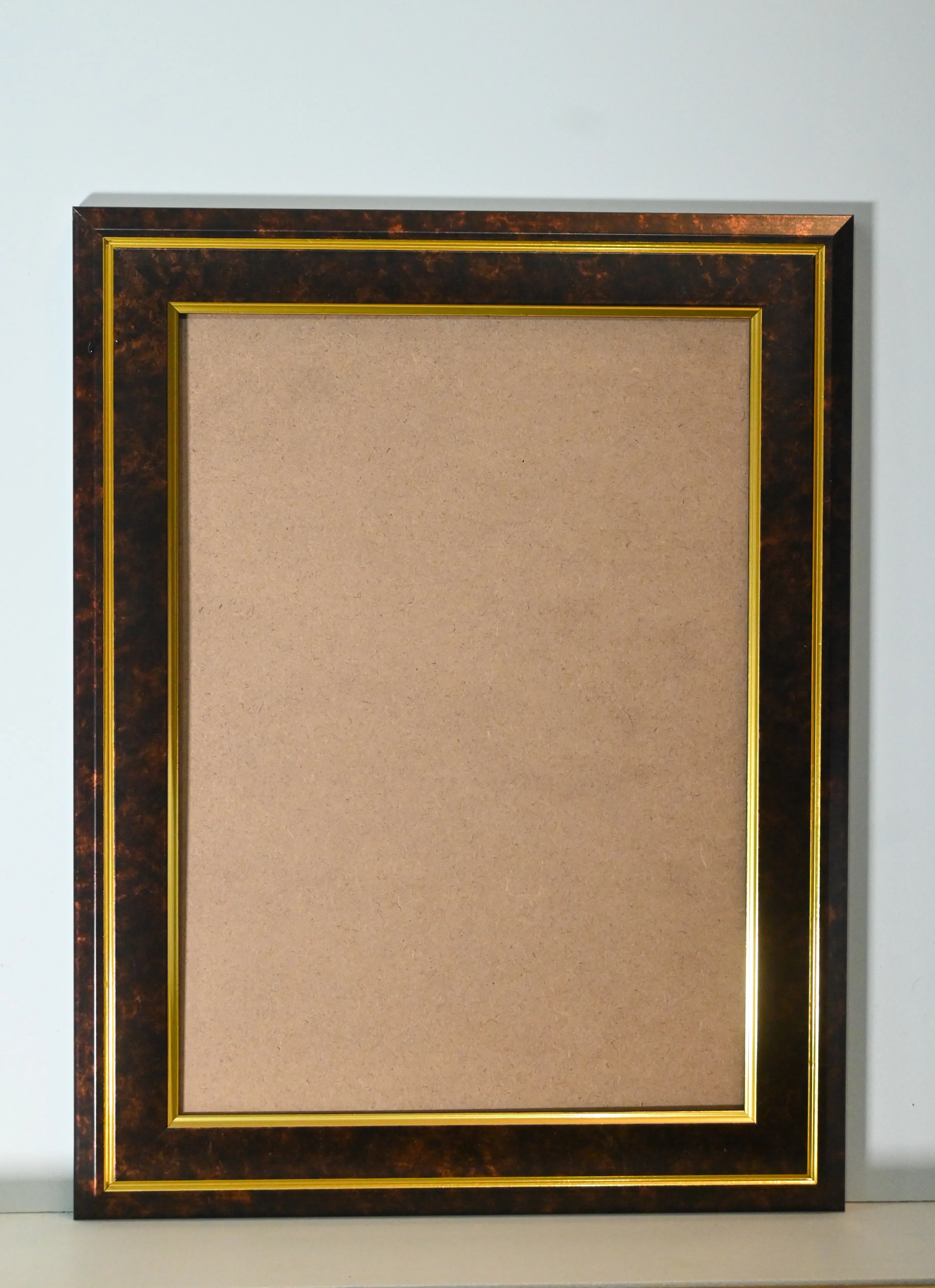 A4 Classic Brown & Gold Picture Frames – Set of 6 Elegant Certificate & Photo Frames